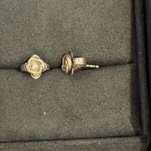 David Yurman GUC Infinity Stud Sterling Silver Earrings